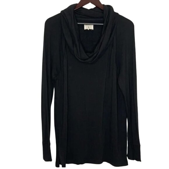 Lou & Grey Black Super Soft Cowlneck Tunic Sweater Size Medium - Picture 1 of 8